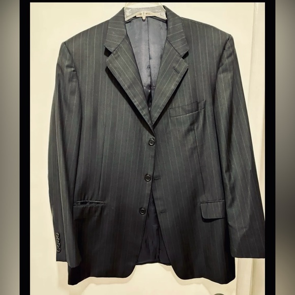 Blazer Homme Hickey Freeman Gris Taupe 44R - Costume Sport Laine, Occasion Très Bon état